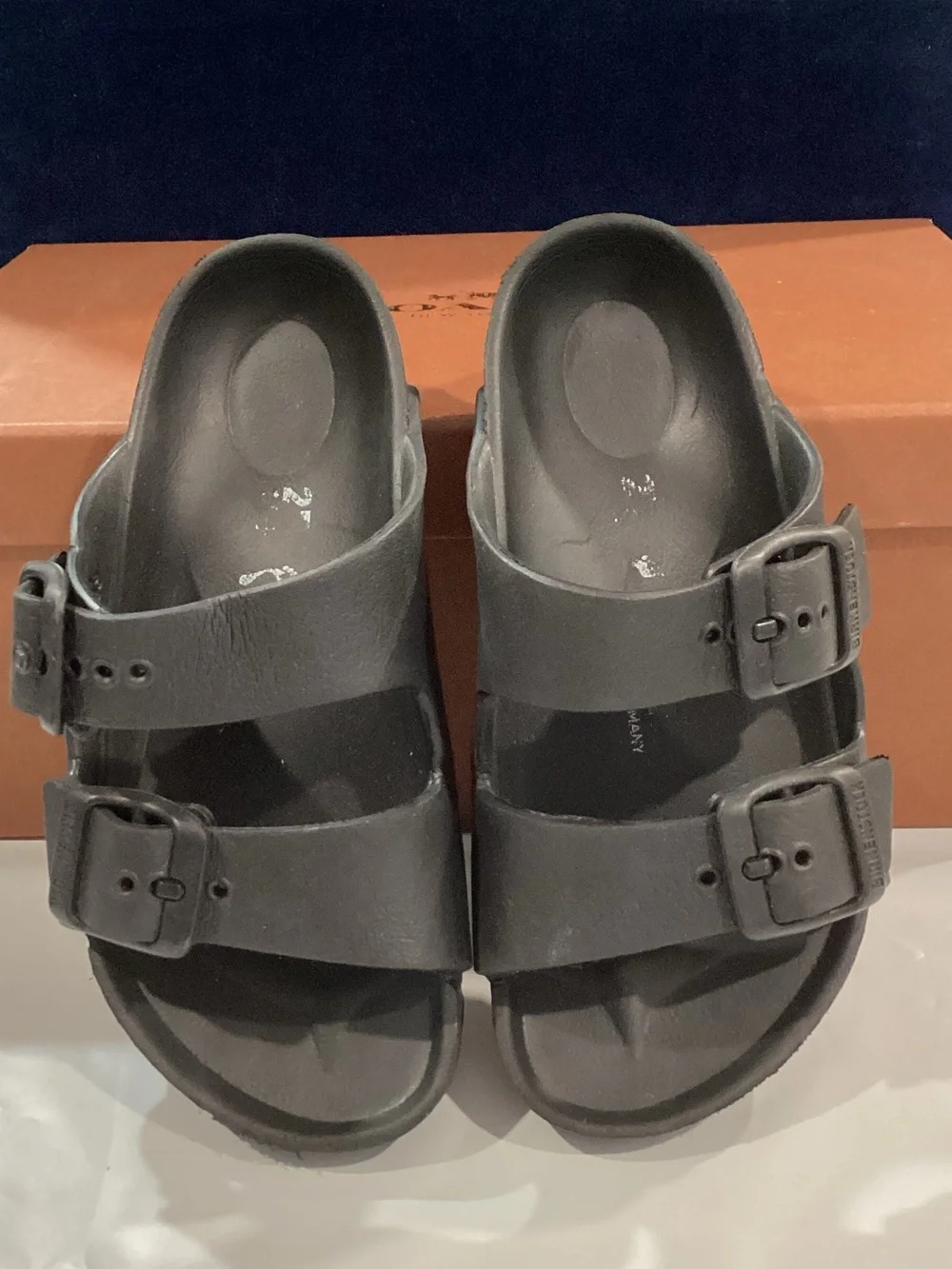 Birkenstock Kids Black Two Strap Sandals EU Size 25